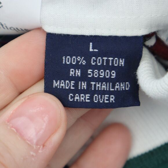 Roundtree Yorke Shirt Mens L Multicolor Short Sleeve Collared Button Cotton Polo - Picture 3 of 16